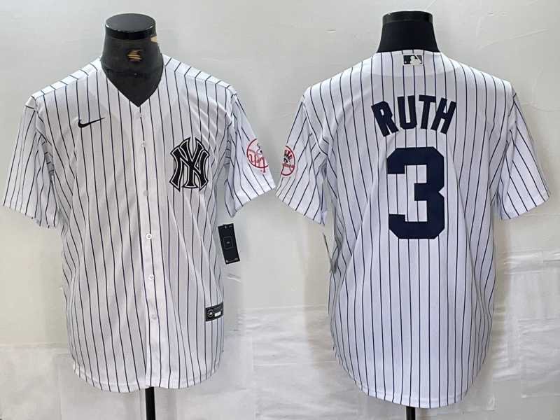 Men's New York Yankees #3 Babe Ruth Name White With Patch 2024 Cool Base Stitched Jersey,We sell and wholesale Men's New York Yankees #3 Babe Ruth Name White With Patch 2024 Cool Base Stitched Jersey on line form chian!